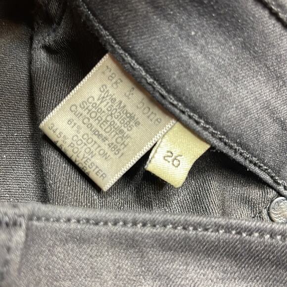 RAG & BONE Women's Black Shimmer Skinny Legging Jeans in Shoreditch - Picture 4 of 11